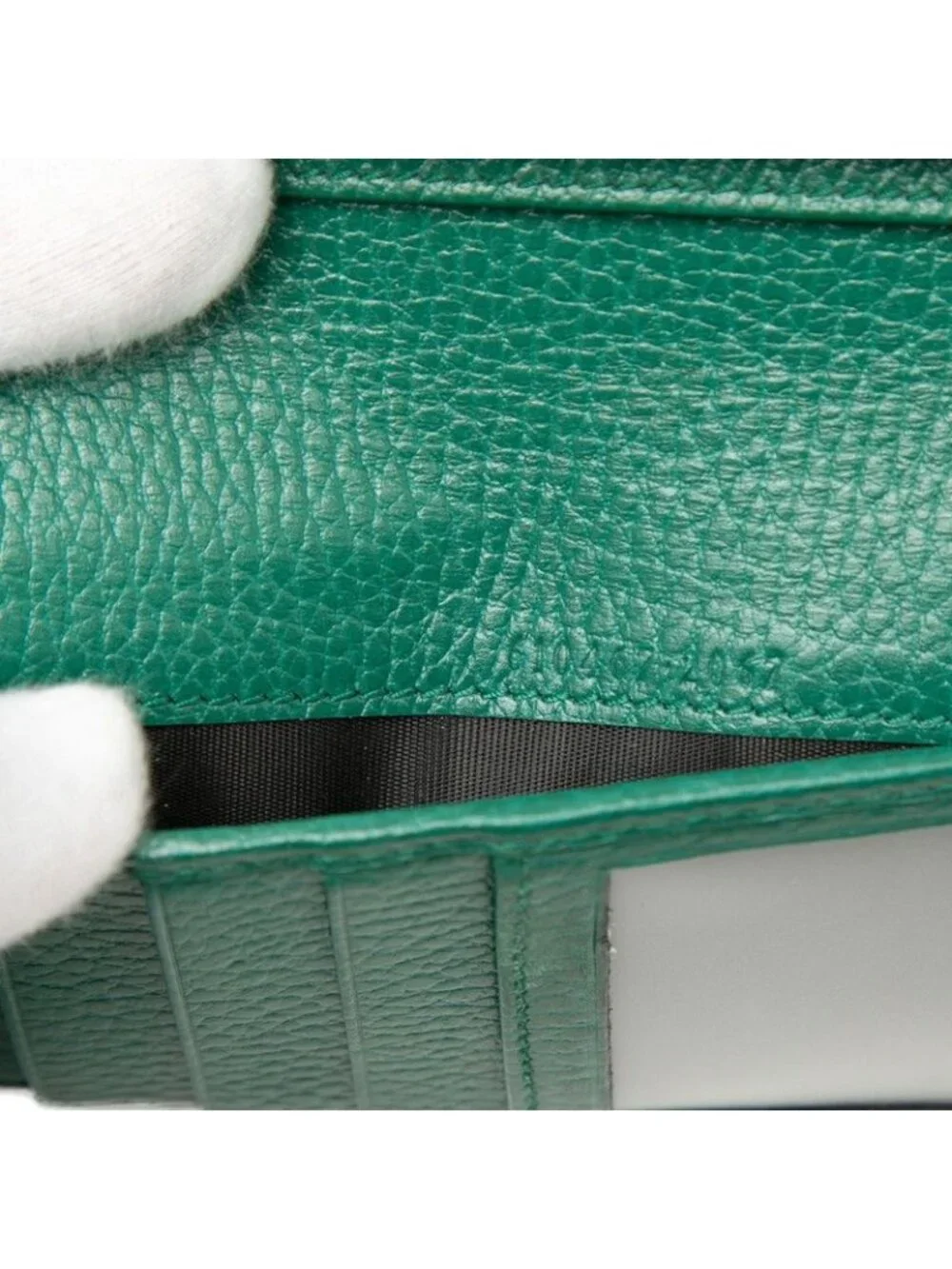 Gucci Interlocking Bicolor Wallet Black Green Leather